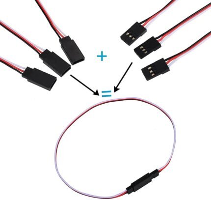 3Pcs 50cm (500mm) Servo Extension Lead Wire Cable For RC Futaba JR Male to Female