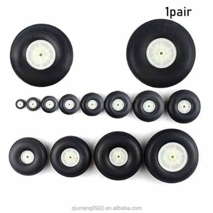 2/Pcs (Pair) Of High Quality RC Plane Rubber (Foam) Wheels, Tire 1 inch to 3 inch (Select your required size option)