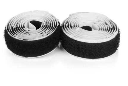 1 Meter Durable Hook and Loop Fastener Tape with Self Adhesive Strap (Black OR White)