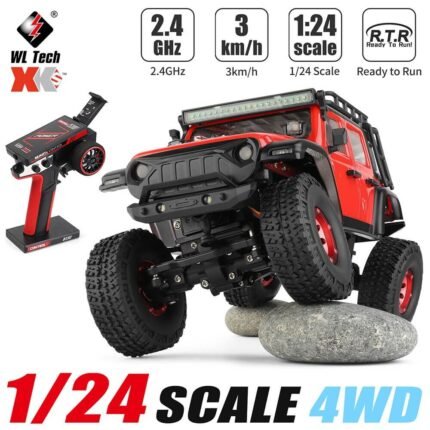 Wltoys 2428 RTR 1/24 2.4G 4WD RC Car Rock Crawler Off-Road Climbing Truck With LED Lights