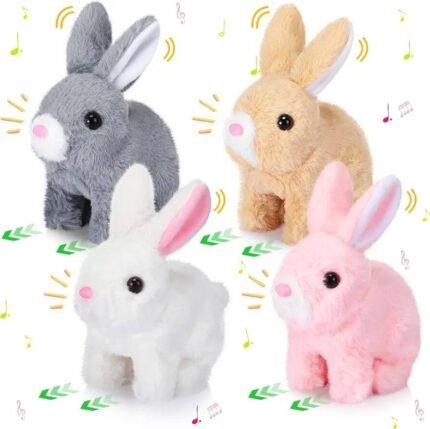 Plush Rabbit Toy with Sound and Motion for Kids