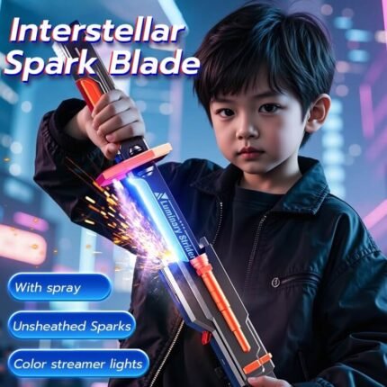 Color Flowing Spark Sword With Smoke